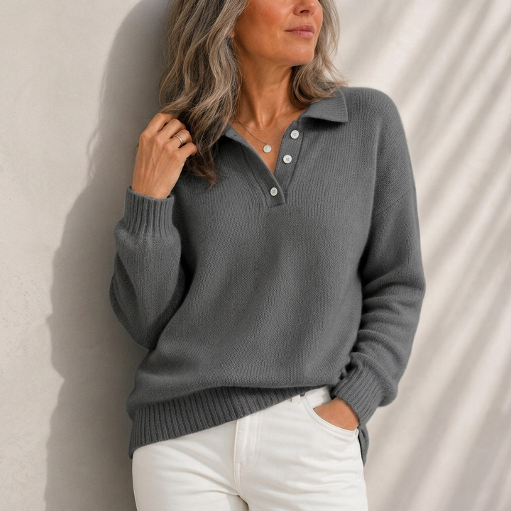 Aelis - Softtouch-Pullover mit Polokragen