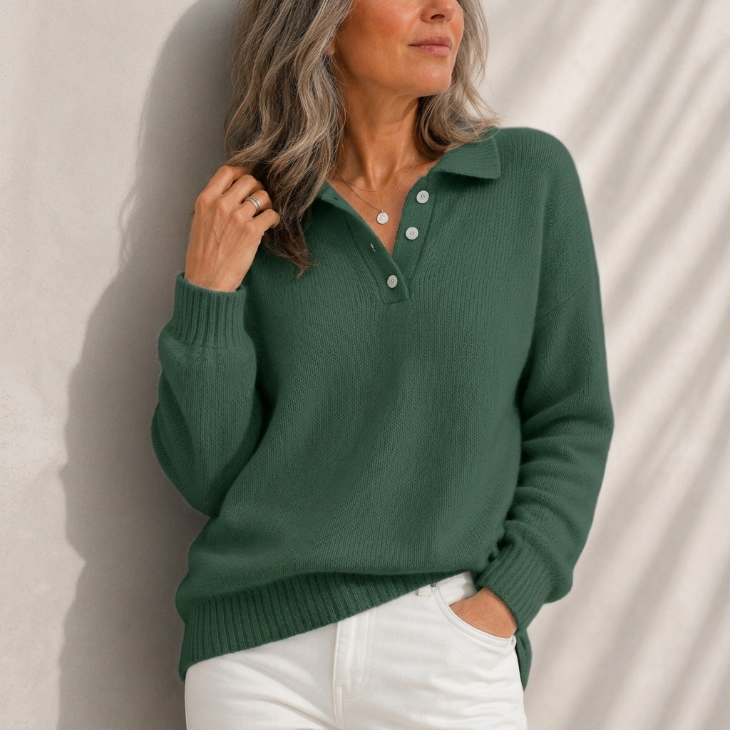 Aelis - Softtouch-Pullover mit Polokragen