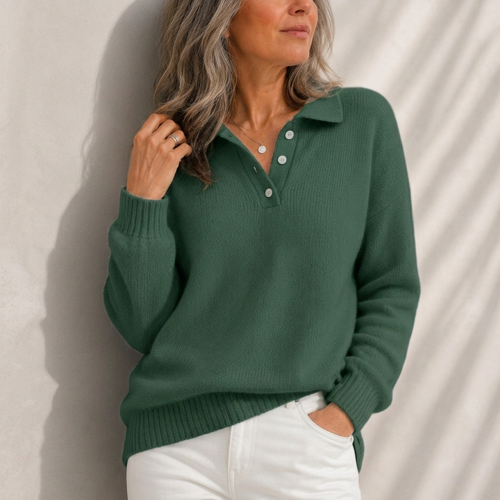 Aelis - Softtouch-Pullover mit Polokragen
