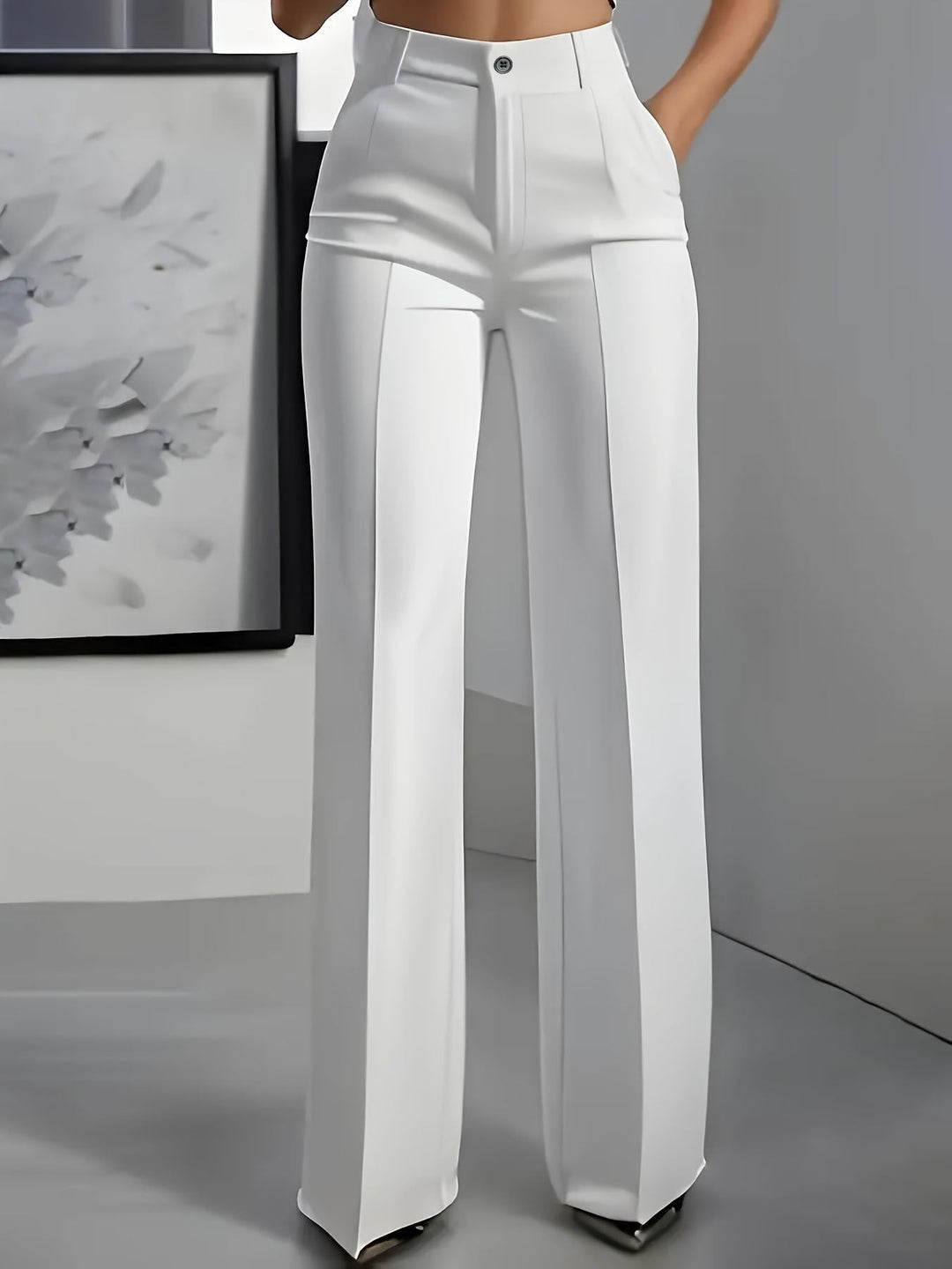 Adorisse - hoch taillierte, weite Hose im Tailoring-Stil