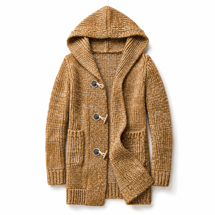 Raevan - Softtouch-Kapuzen-Strickjacke