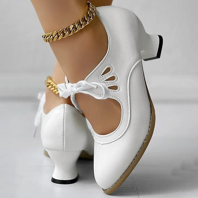 Veralyn - Vintage-Kitten-Heels zum Schnüren