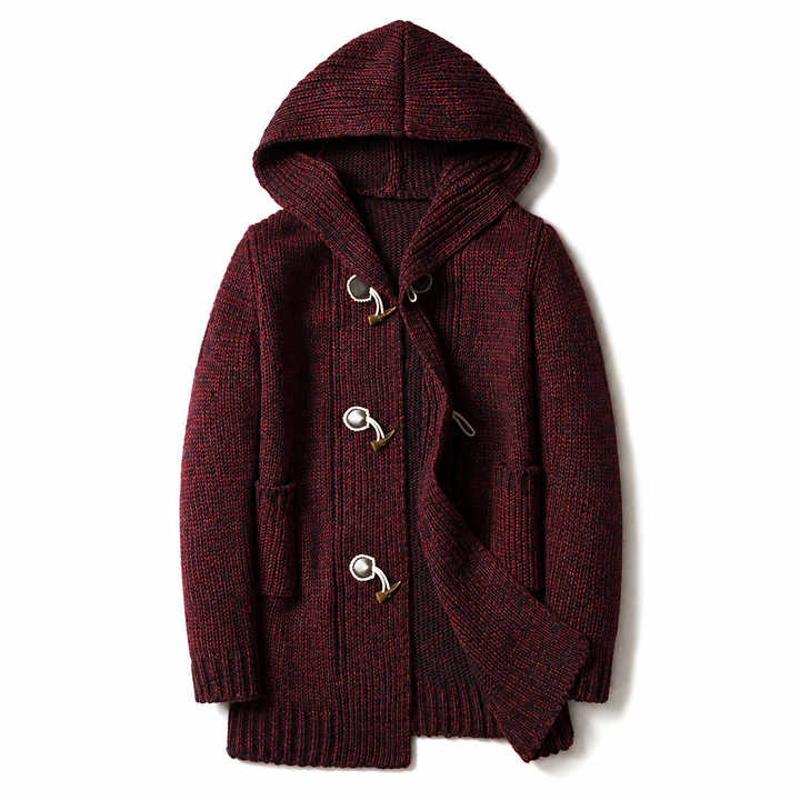 Raevan - Softtouch-Kapuzen-Strickjacke