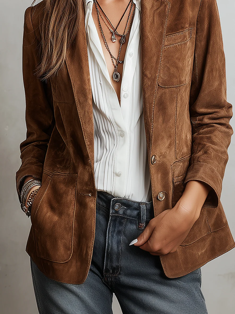 Mirevalle - Vintage-Wildlederblazer