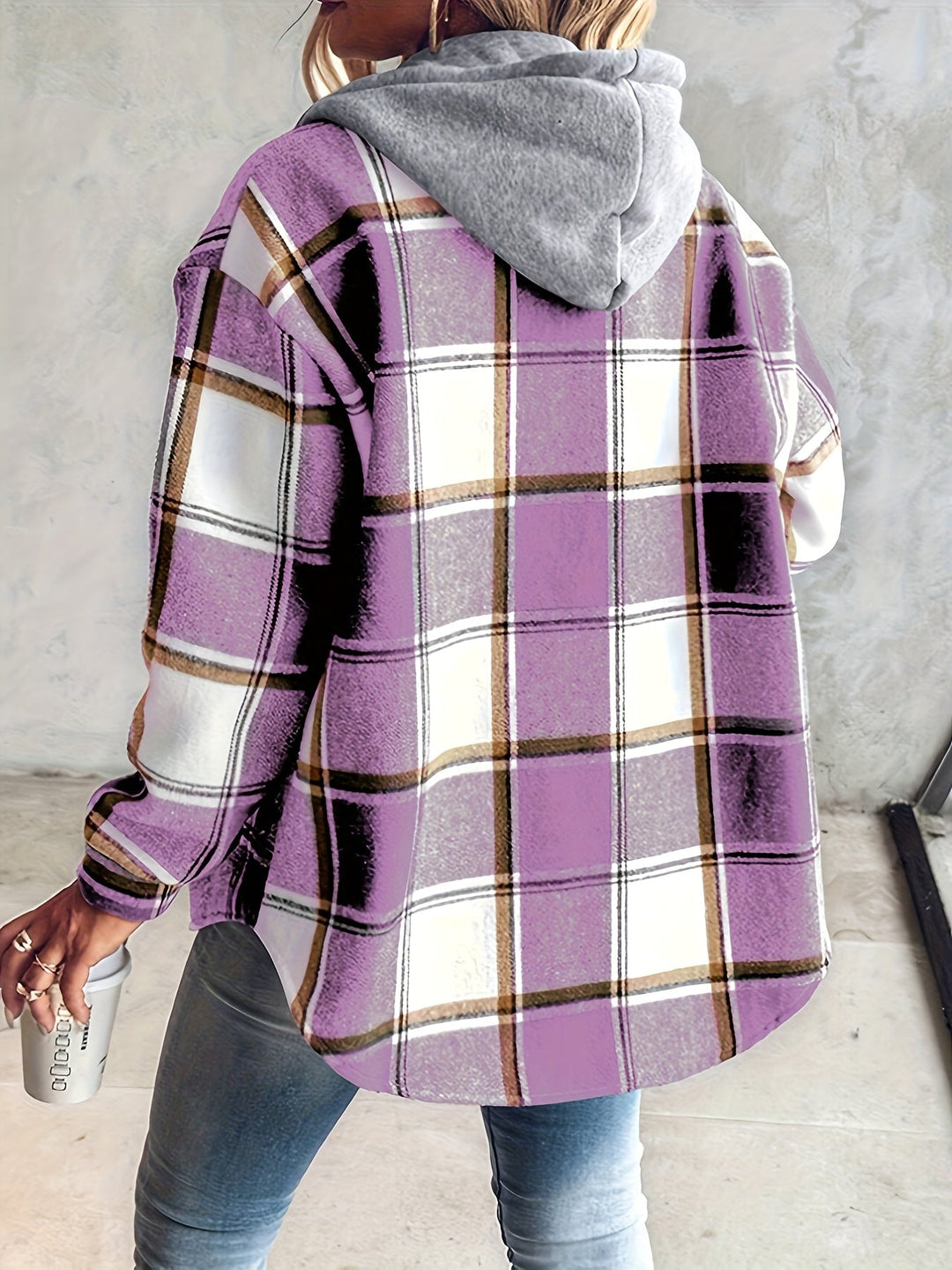 Genevessa - Weiche Hemdjacke mit Kapuze