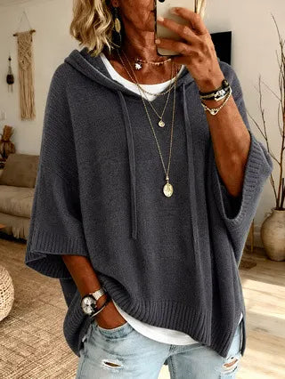 Celandria - Oversized-Kurzarm-Hoodie mit besonders weichem Griff