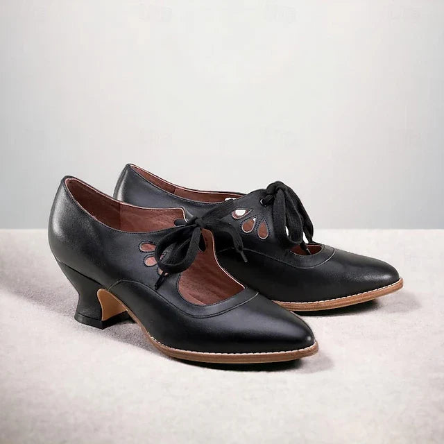 Veralyn - Vintage-Kitten-Heels zum Schnüren