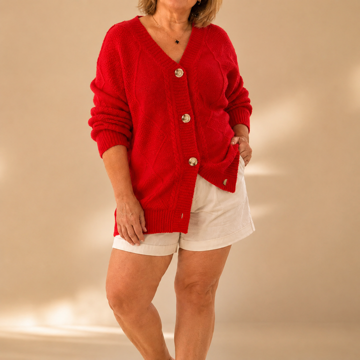 Halcyon - Soft-Touch-Strickjacke mit Knöpfen