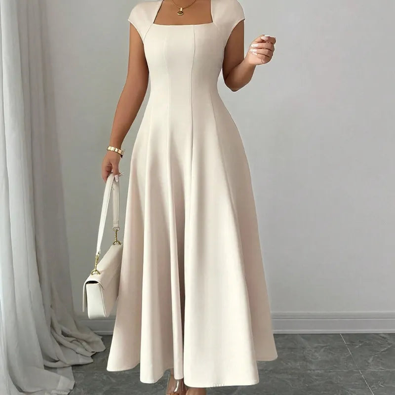 Ysolenne - Midikleid mit weichem Griff und quadratischem Ausschnitt