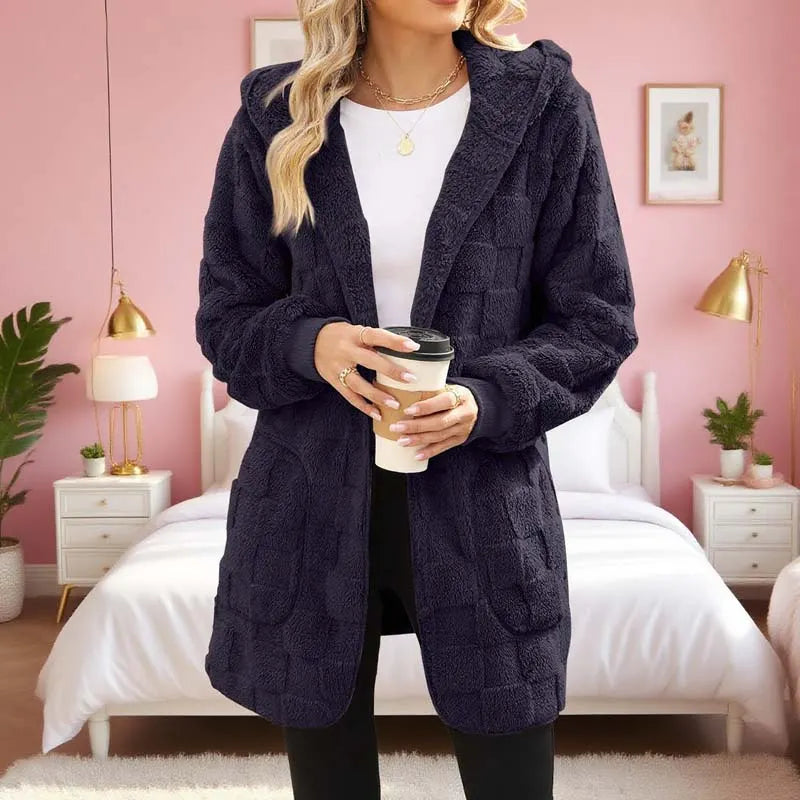Zinnabelle - Plüschiger Kapuzen-Cardigan