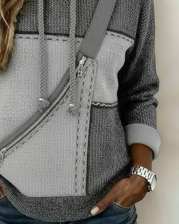 Eulanique - Strukturierter Zip-Hoodie