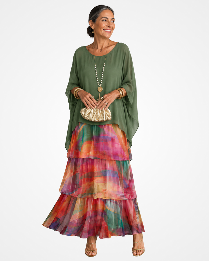 Sylvia - Weich fließendes Maxikleid