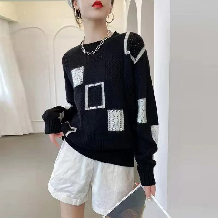 Adorelle - künstlerischer Patchwork-Strickpullover