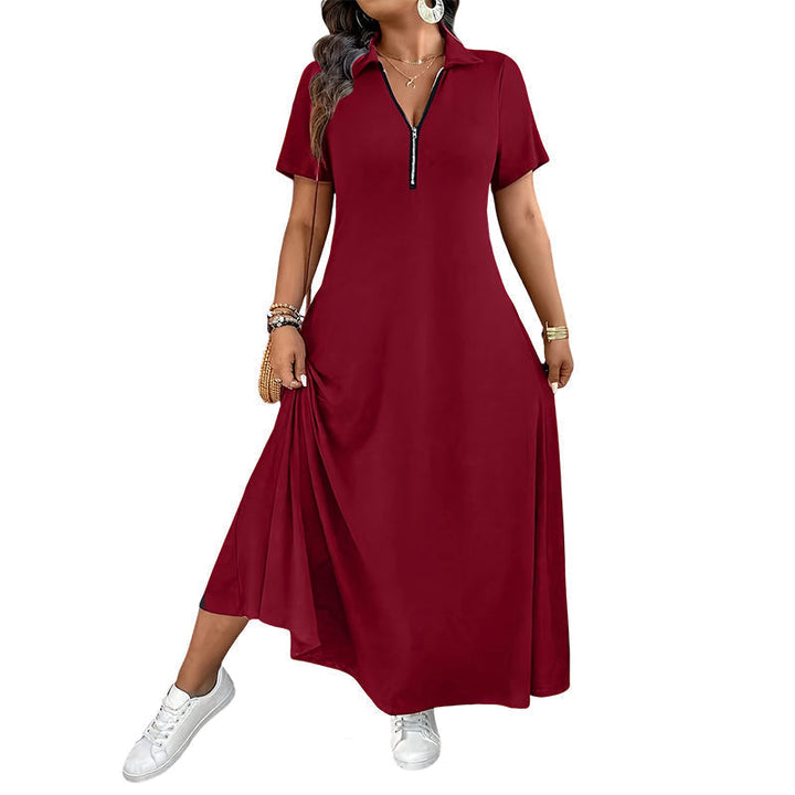 Primelle - Softtouch-Maxikleid mit Reißverschluss am Ausschnitt