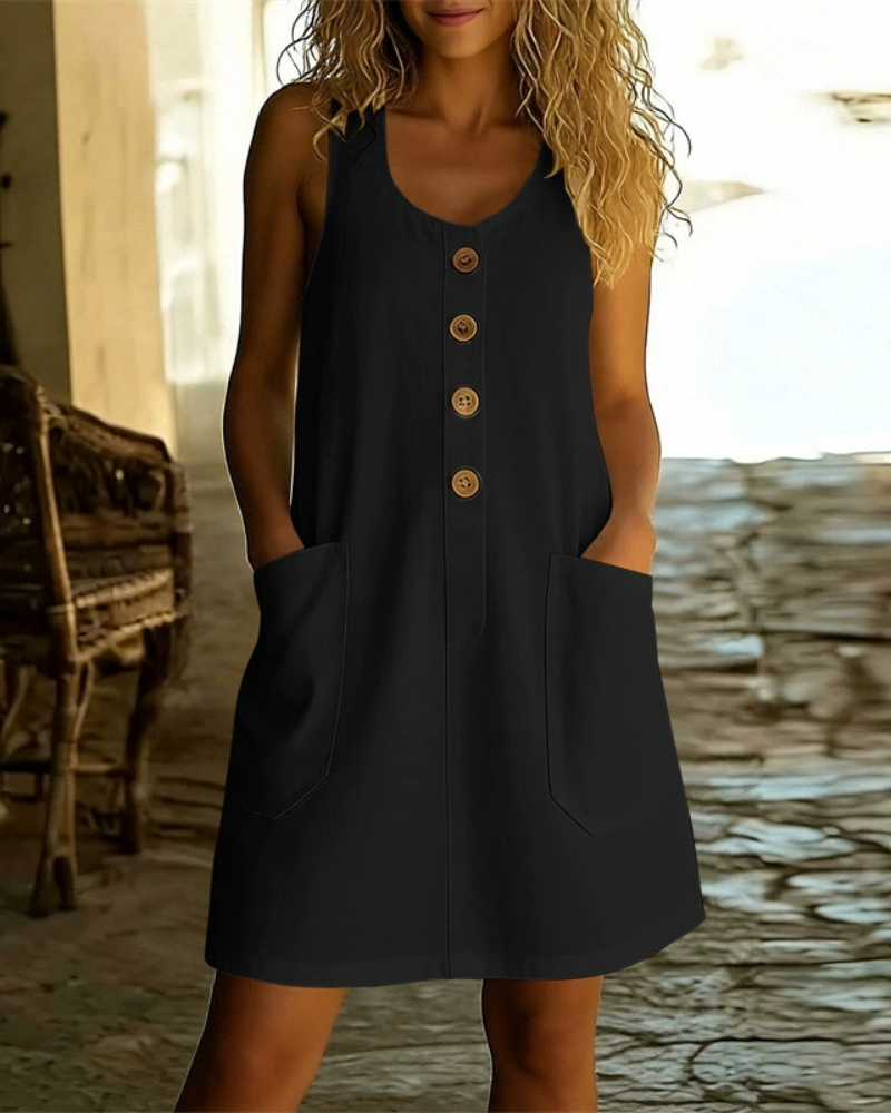 Katelin - Luftiges Sommerkleid mit Knopfleiste