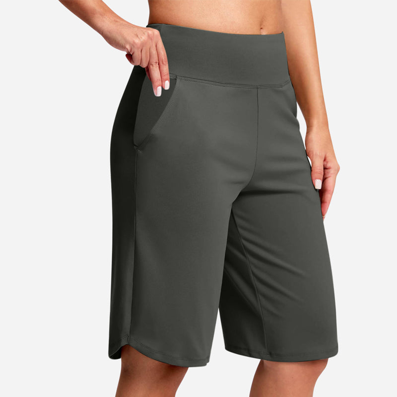 Odeliora - Hochtaillierte, komfortable Bermuda-Shorts
