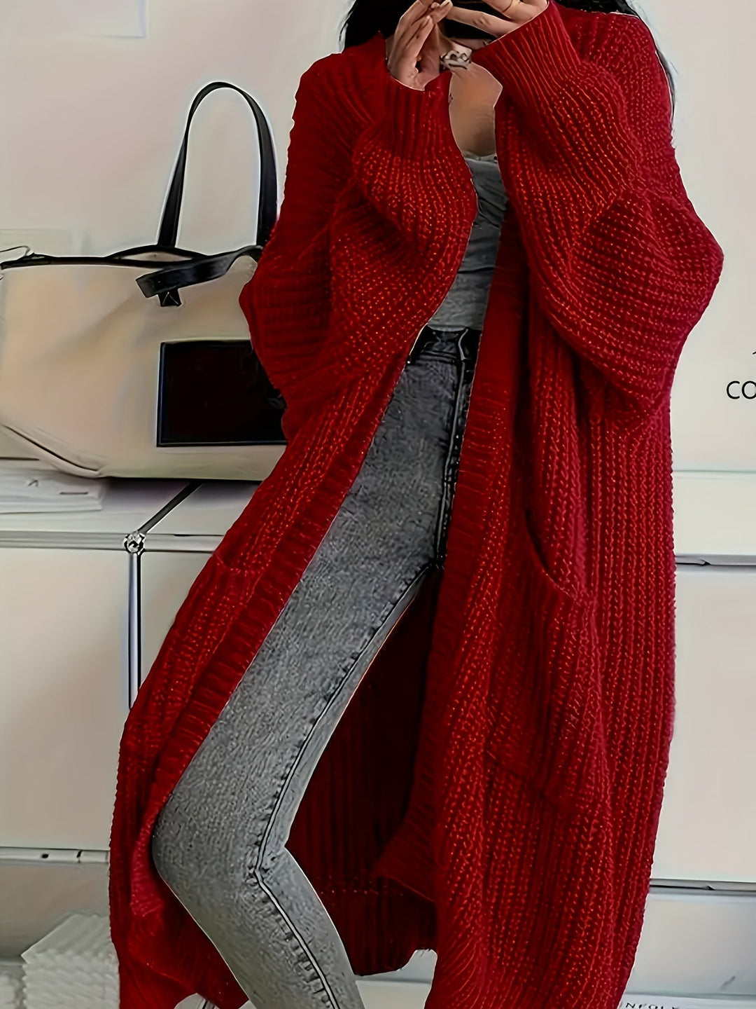 Rosalienne - Besonders weiche Long-Strickjacke