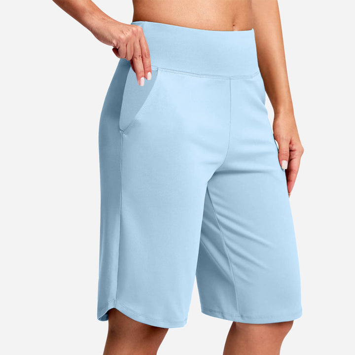 Odeliora - Hochtaillierte, komfortable Bermuda-Shorts
