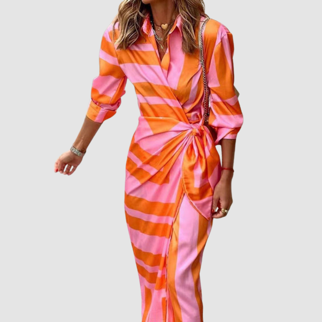 Celinor - Midikleid mit Soft-Touch und Streifenmuster