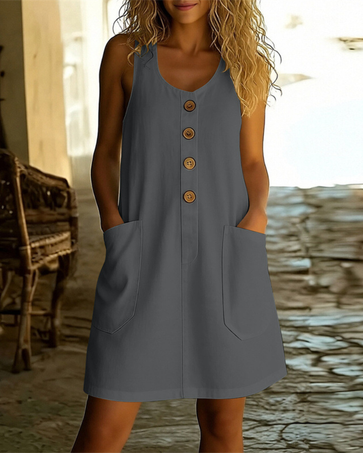 Katelin - Luftiges Sommerkleid mit Knopfleiste