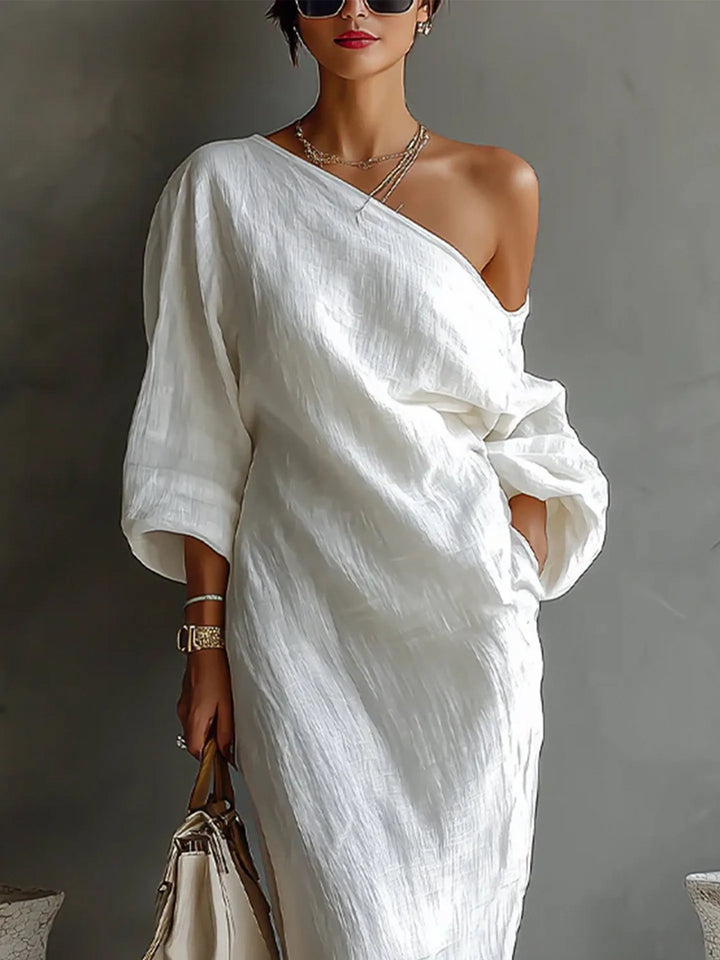 Adoressa - Skulpturales One-Shoulder-Maxikleid