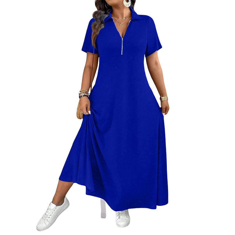 Primelle - Softtouch-Maxikleid mit Reißverschluss am Ausschnitt