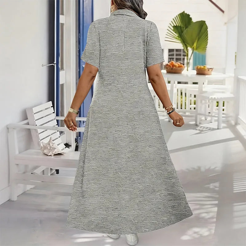 Primelle - Softtouch-Maxikleid mit Reißverschluss am Ausschnitt