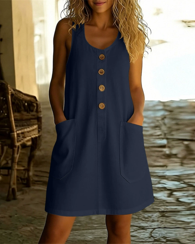 Katelin - Luftiges Sommerkleid mit Knopfleiste
