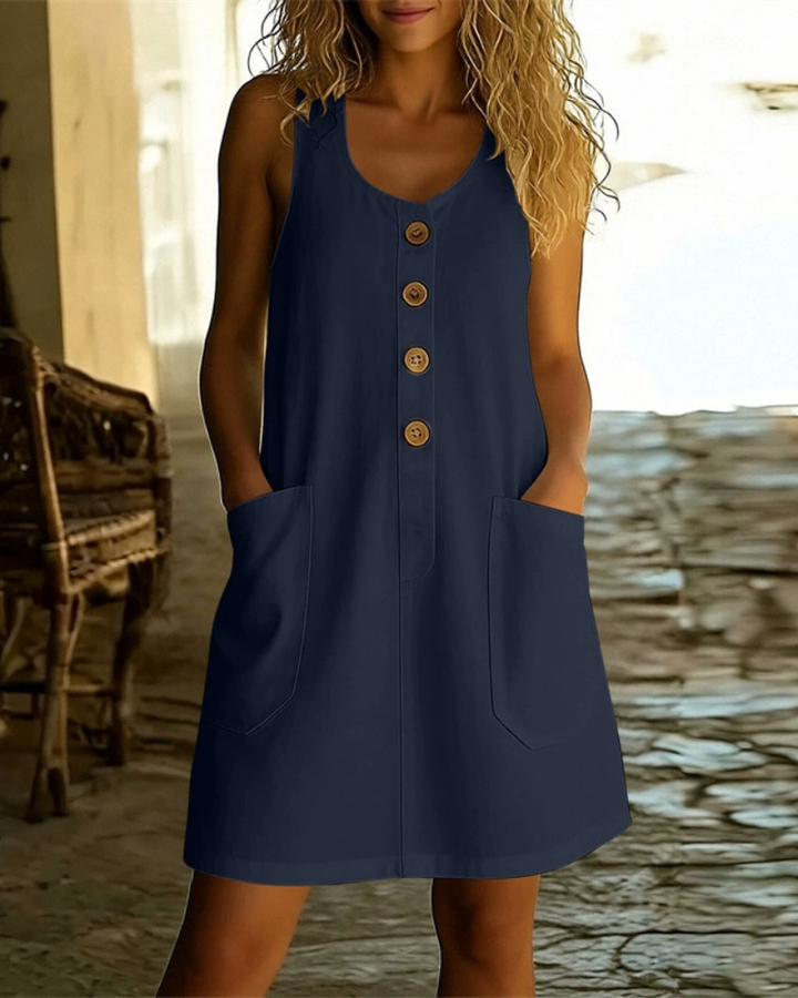 Katelin - Luftiges Sommerkleid mit Knopfleiste