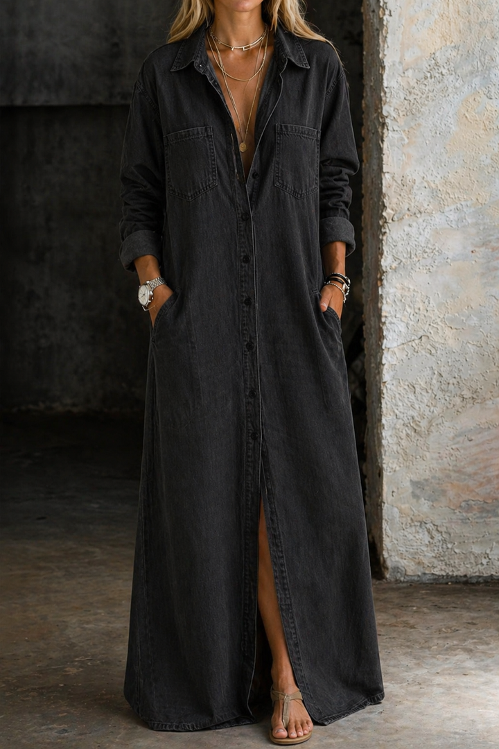 Ashlina - Softtouch-Hemdblusenkleid