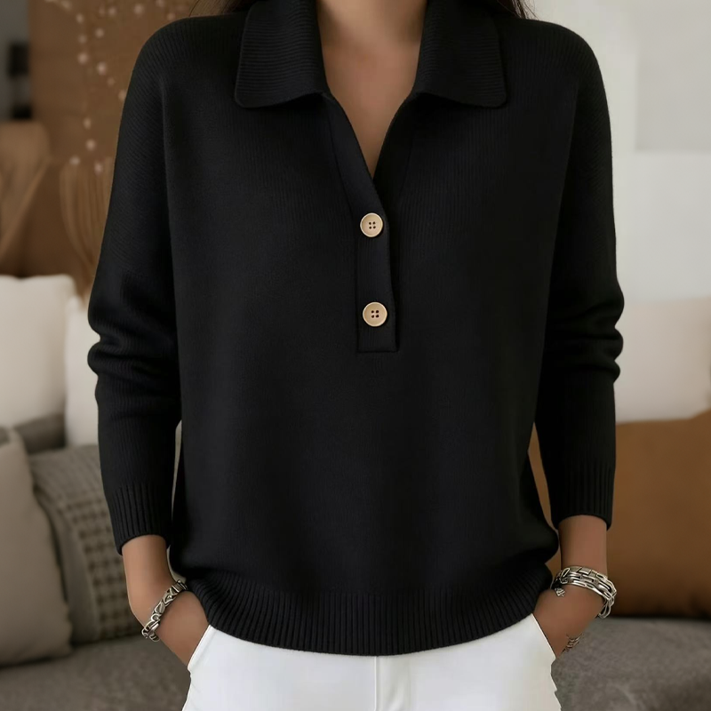 Marcellisse - Weicher V-Ausschnitt-Pullover