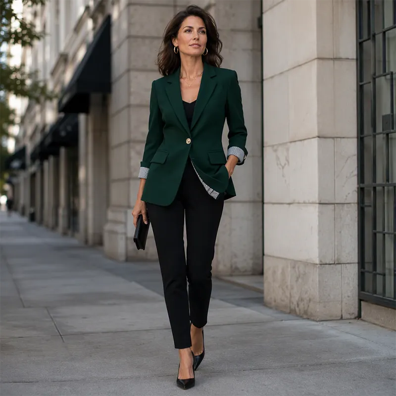 Celenya - Klassischer Blazer mit hochgekrempelten Ärmeln