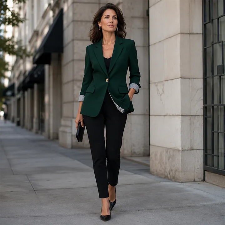 Celenya - Klassischer Blazer mit hochgekrempelten Ärmeln