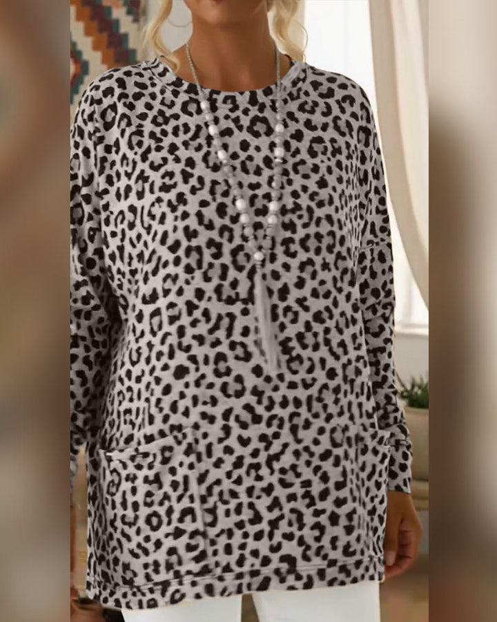 Primelia - Weiches Langarmshirt mit Leopardenmuster