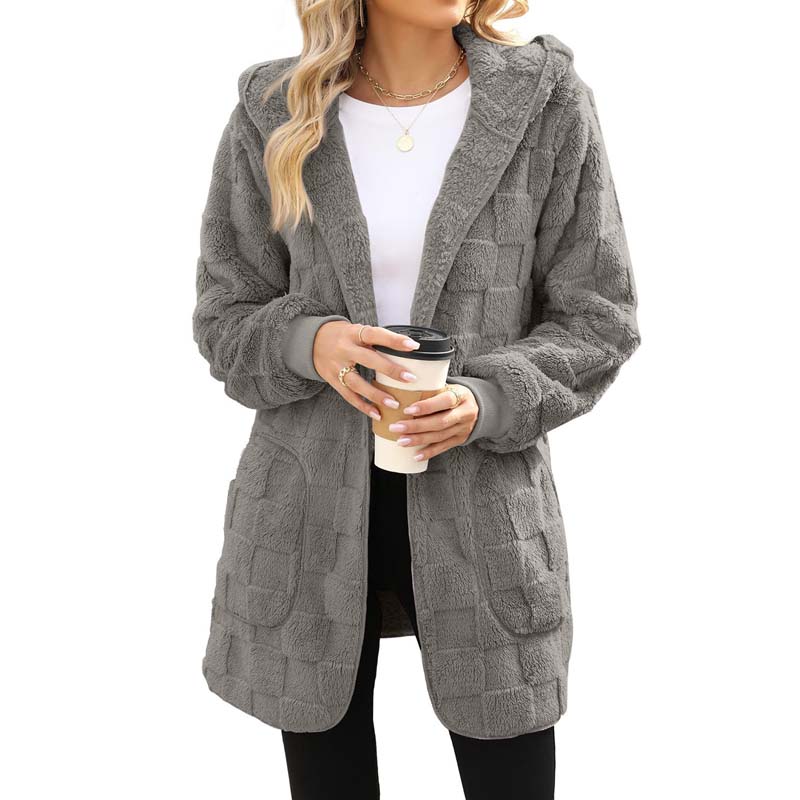 Zinnabelle - Plüschiger Kapuzen-Cardigan