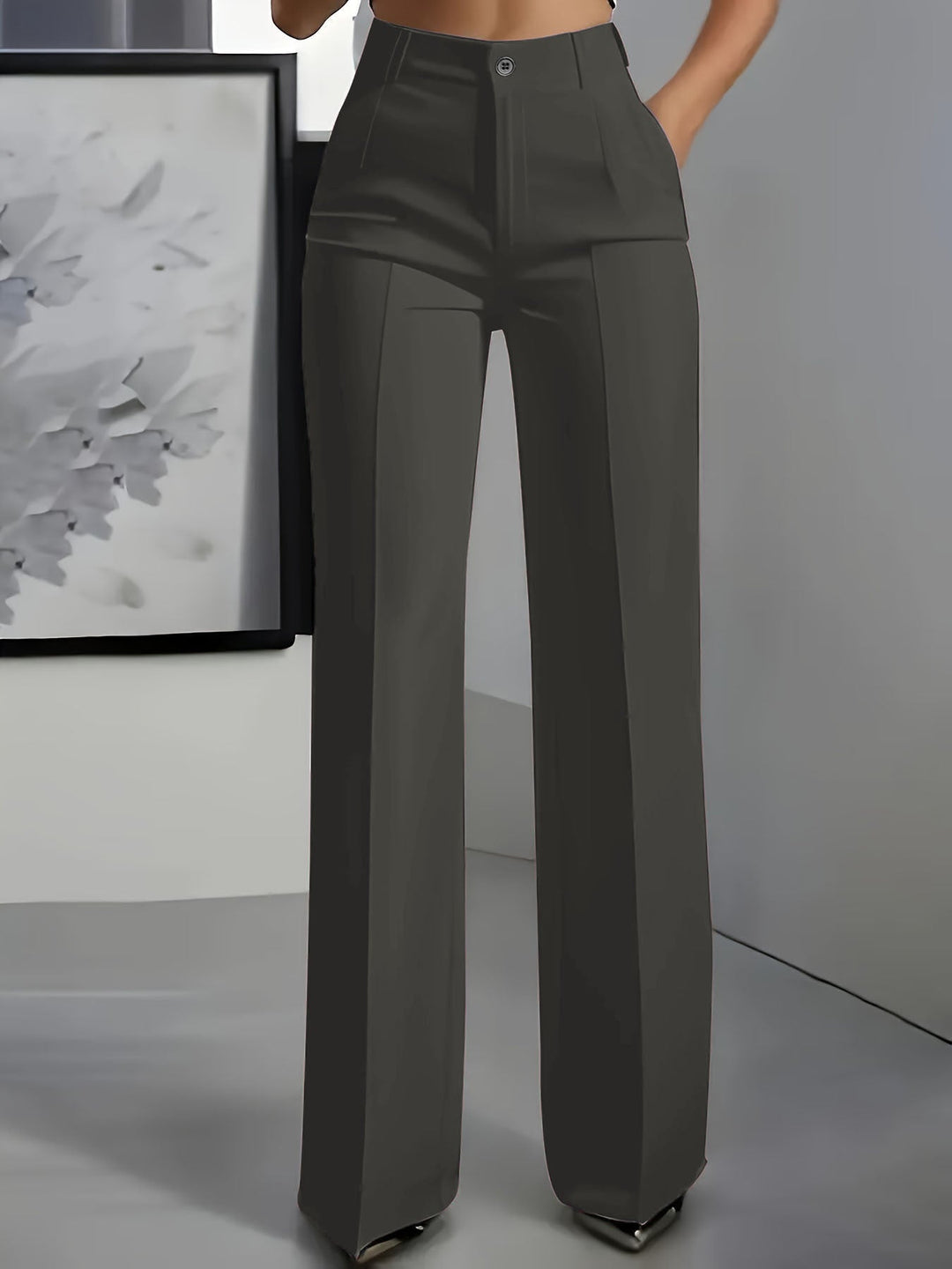 Adorisse - hoch taillierte, weite Hose im Tailoring-Stil
