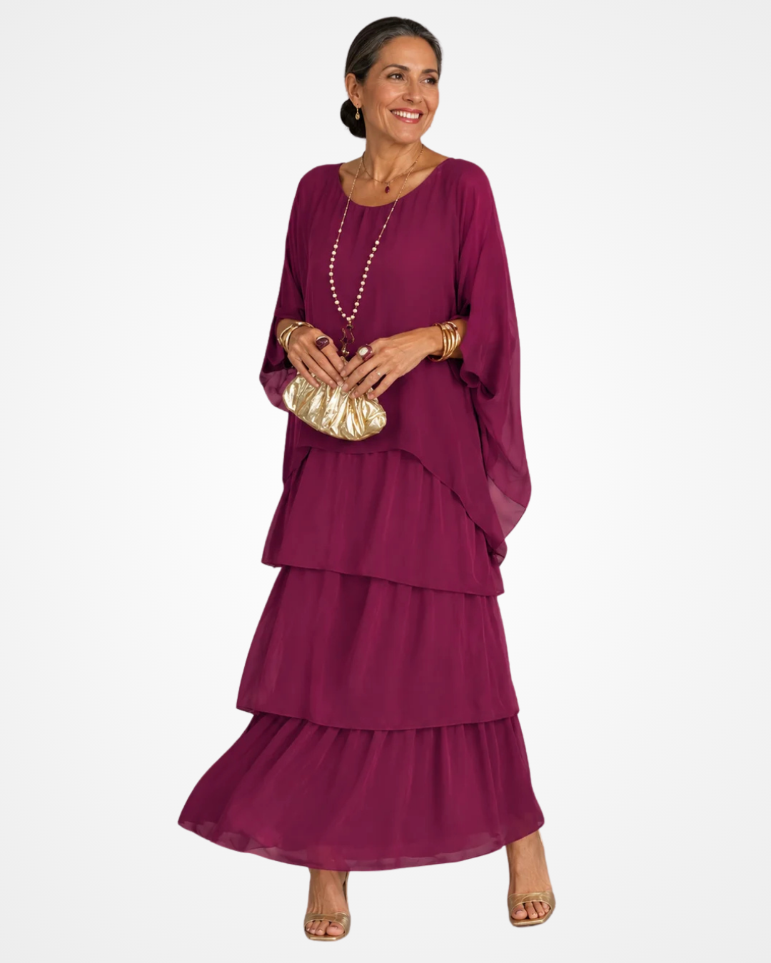 Sylvia - Weich fließendes Maxikleid