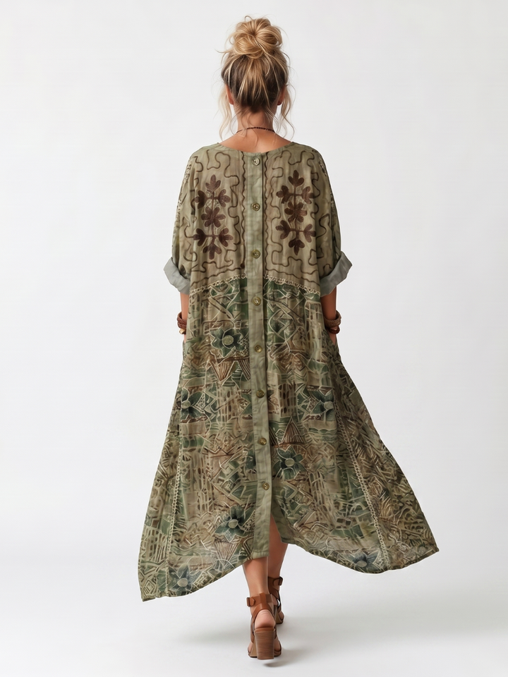 Roselisse - Leichtes Midikleid mit Knopfleiste vorn