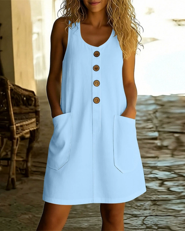 Katelin - Luftiges Sommerkleid mit Knopfleiste