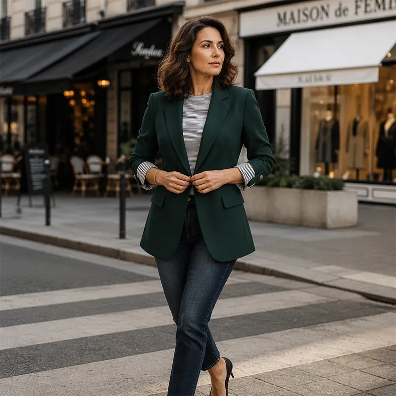 Celenya - Klassischer Blazer mit hochgekrempelten Ärmeln