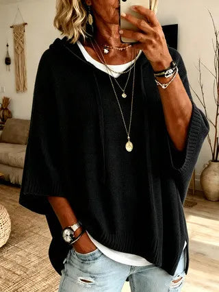 Celandria - Oversized-Kurzarm-Hoodie mit besonders weichem Griff
