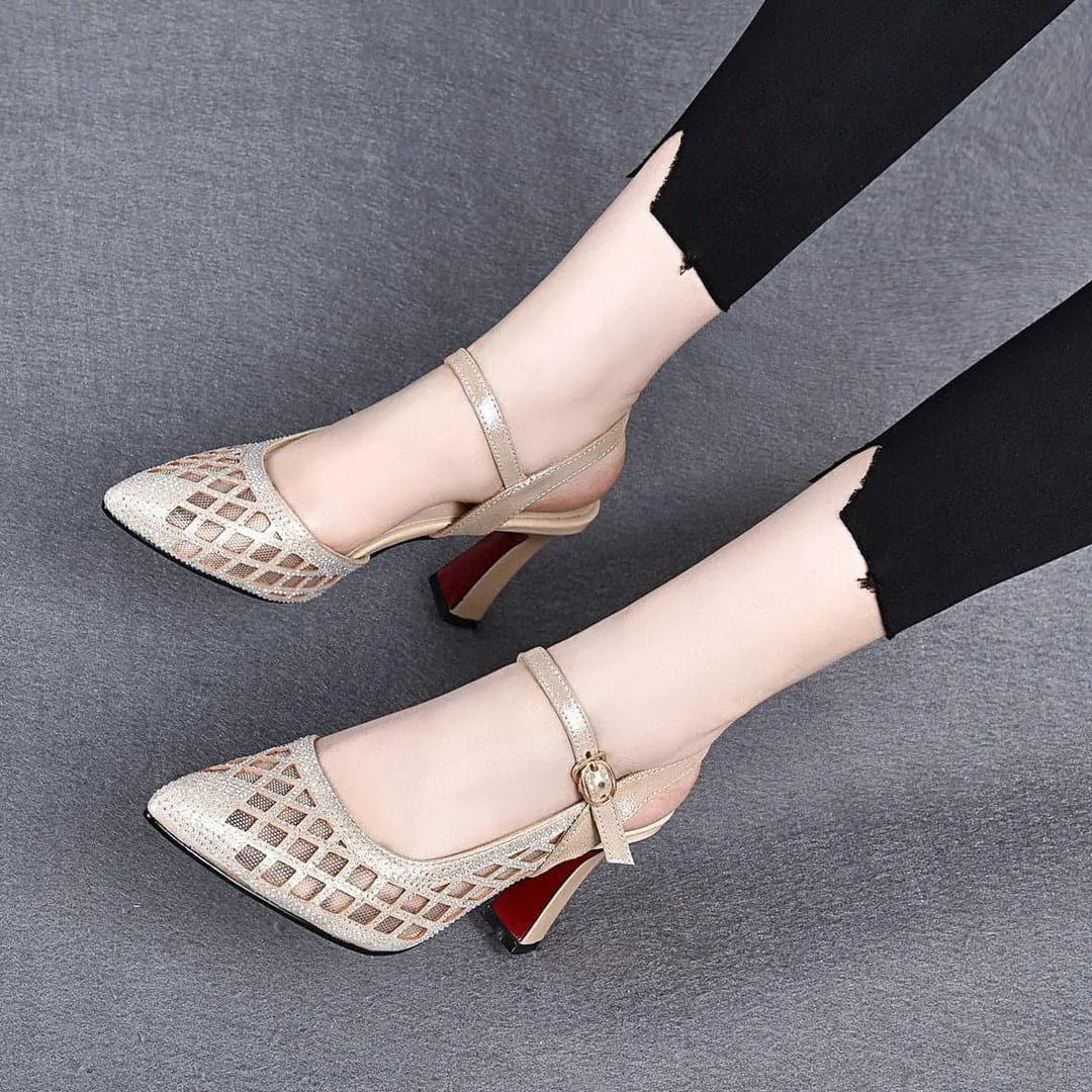 Delyse - Premium Pumps mit Blockabsatz