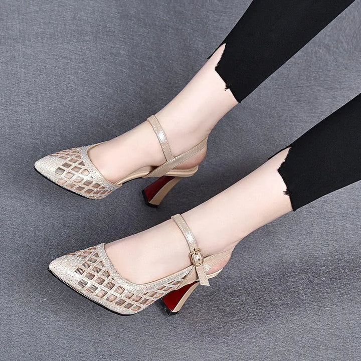 Delyse - Premium Pumps mit Blockabsatz