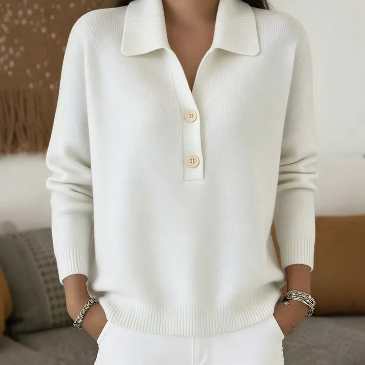 Marcellisse - Weicher V-Ausschnitt-Pullover