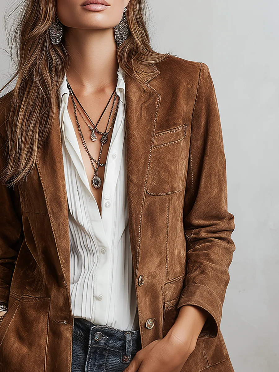 Mirevalle - Vintage-Wildlederblazer