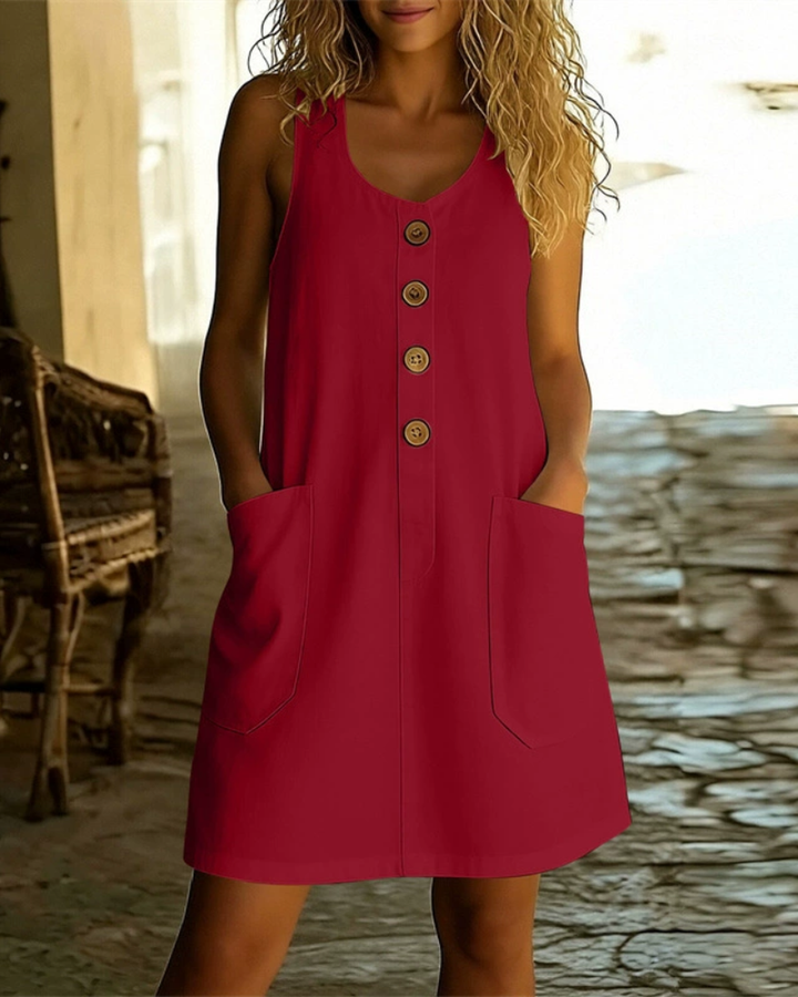 Katelin - Luftiges Sommerkleid mit Knopfleiste