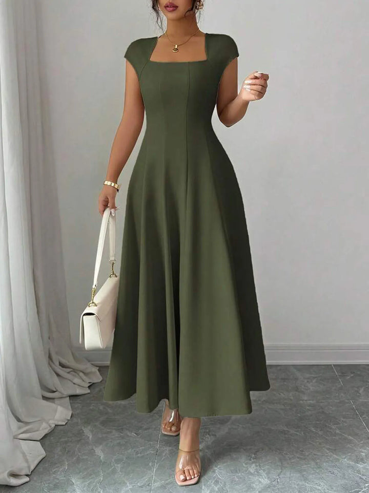 Ysolenne - Midikleid mit weichem Griff und quadratischem Ausschnitt