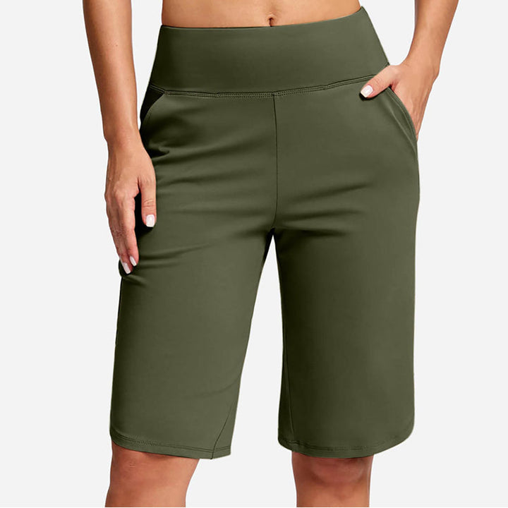 Odeliora - Hochtaillierte, komfortable Bermuda-Shorts