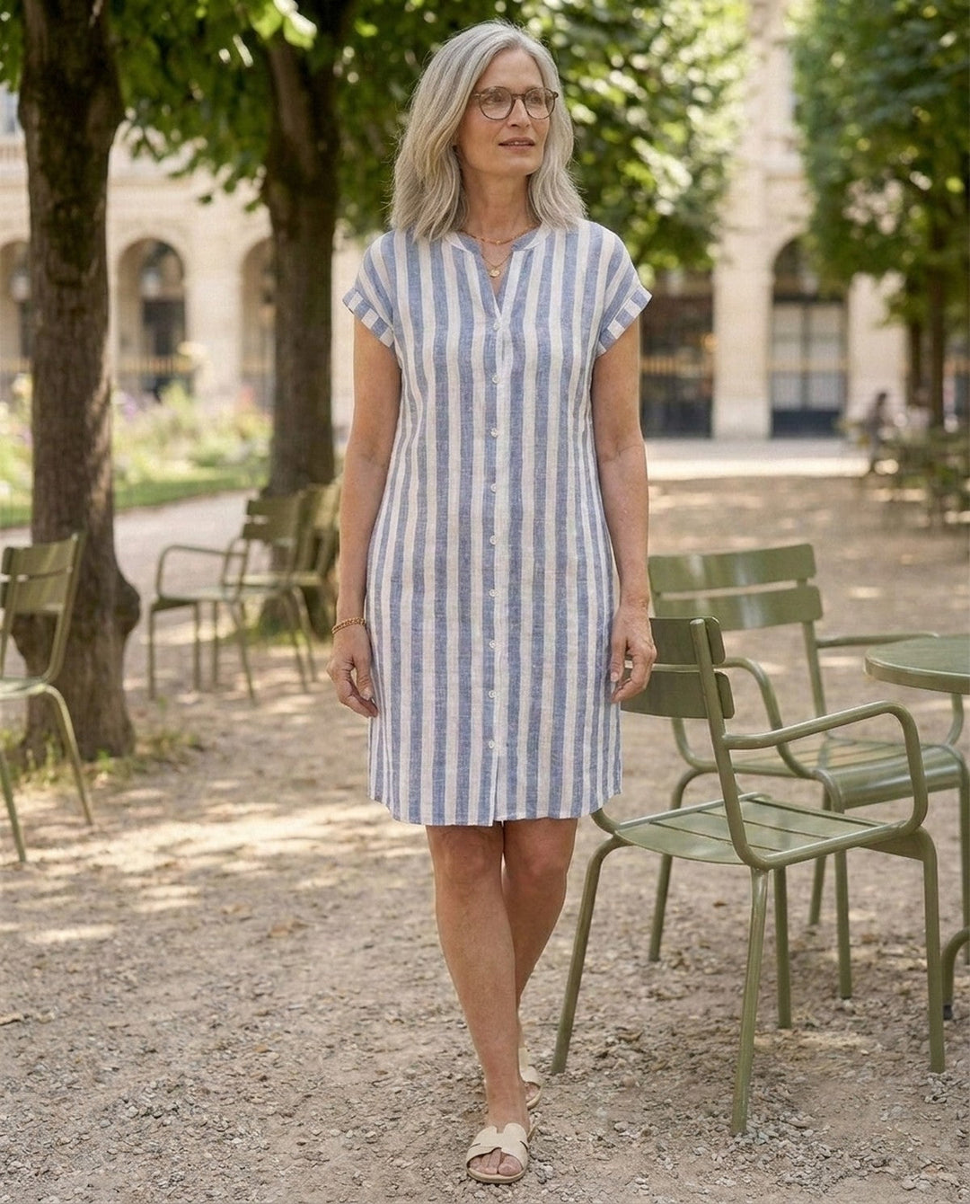 Camelia - Fließendes Hemdblusenkleid