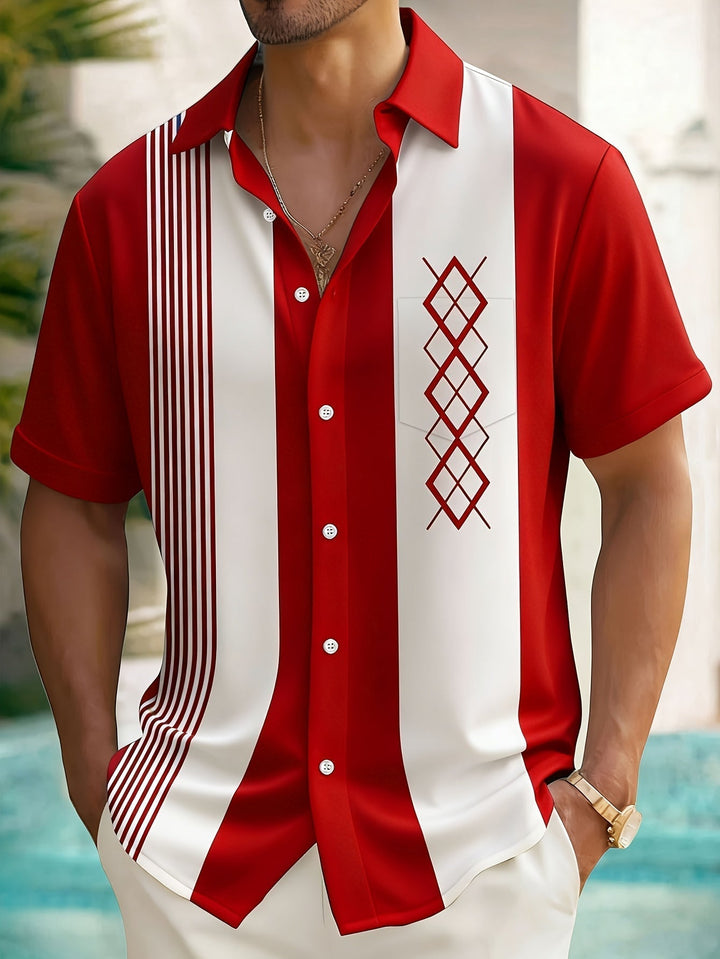 Morpeth - Gestreiftes Vintage-Henley-Shirt
